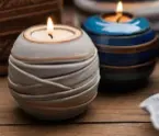 [PORT-CERA-003] Portavelas de ceramica